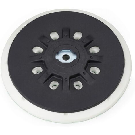 Plateau de ponçage 150 mm avec aspiration des poussières - Filetage de connexion M8 - remplacement pour plateau de ponçage Festool, compatible avec ponceuse excentrique 150 mm, Bosch, Makita etc.