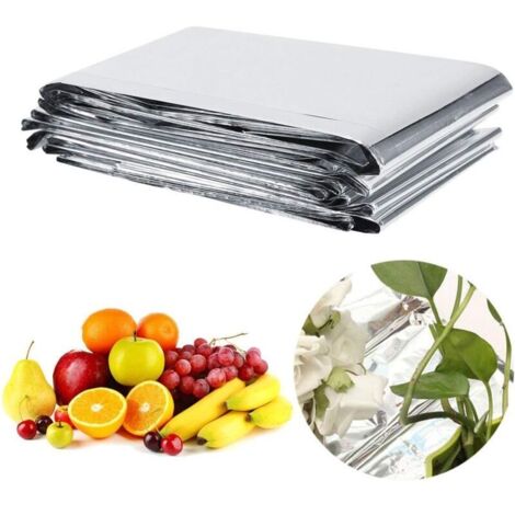 Film réfléchissant argenté pour plantes, tente de culture, accessoires de jardinage pour serre, 210 x 120 cm
