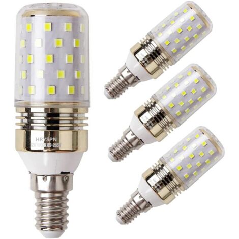 Ampoule LED maïs, E14, 12 W, ampoules candélabres, équivalent 100 W, 1100 lm, blanc froid 6000 K, ampoules décoratives LED pour lustre, non dimmables (lot de 4) [Classe énergétique A++] (1/4)