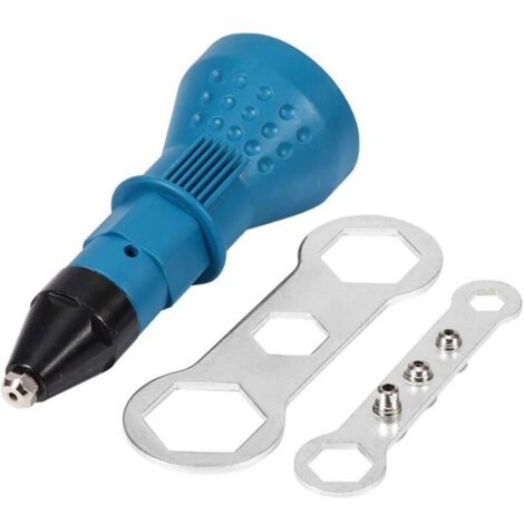 Perceuse à rivets - Adaptateur pour perceuse à rivets sans fil, accessoires professionnels pour pistolet à rivets électrique, outil d'insertion (1/4)