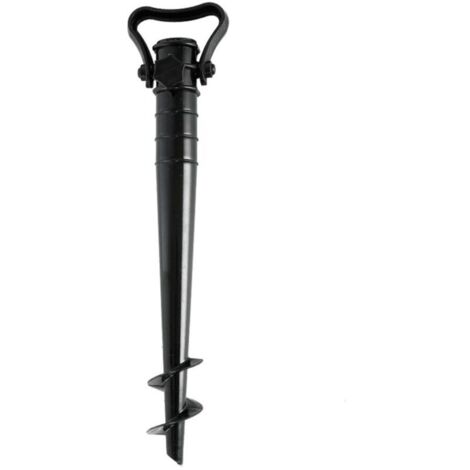 Piquet de parasol, piquet de sol portable pour parasol, ancrage au sol pour la plage, la pêche, le jardin, la terrasse (1/4)