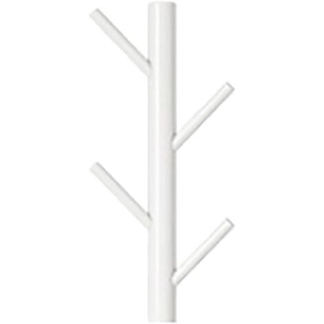Porte-manteau mural en bois – Design branches – Moderne – Fixation murale verticale – Crochets décoratifs en bois blanc (1/4)