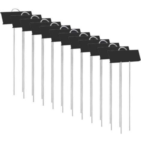 Étiquettes pour plantes, marqueurs de jardin, lot de 12 étiquettes métalliques durables et antirouille pour jardin potager, fleurs, légumes, graines, pépinière (noir) (1/4)