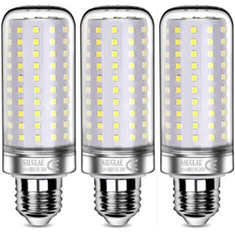 Ampoule LED 26 W, équivalent 200 W incandescent, 3000 lm, blanc froid 6000 K, culot à vis Edison E27, lot de 3 [Classe énergétique E] (1/4)