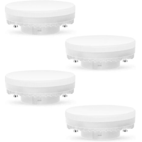 Ampoules LED GX53, 7 W, 3000 K, blanc chaud, non dimmables, sans scintillement. Remplace les ampoules halogènes 50 W GX5.3 ou les ampoules fluocompactes 9 W et 13 W. Flux lumineux : 560 lumens. Angle  (1/4)