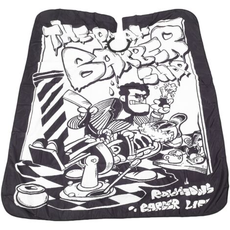 Hairdressing Cloth Cape Adjustable Neck Water Proof Stylist Hairdresser Apron for Shaving Hair Cutting Dyeing Styling Cartoon Pattern (1/4)