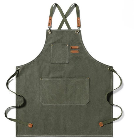Tablier en toile épaisse pour manucure, barbecue, usage domestique, restauration et cuisine (1/4)