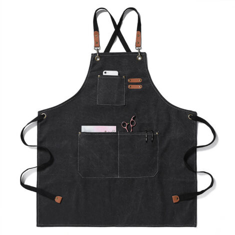 Tablier en toile épaisse pour manucure, barbecue, usage domestique, restauration et cuisine
