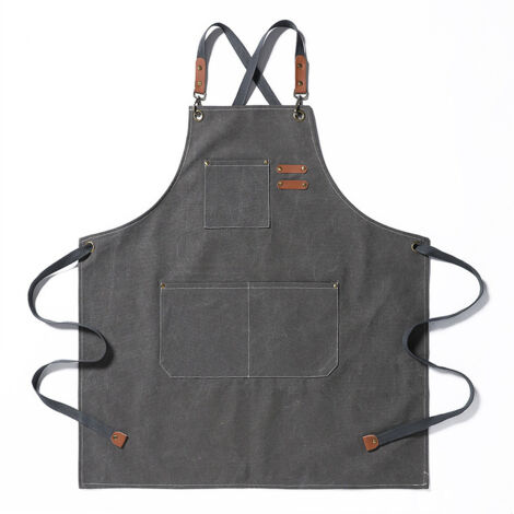 Tablier en toile épaisse pour manucure, barbecue, usage domestique, restauration et cuisine (1/4)