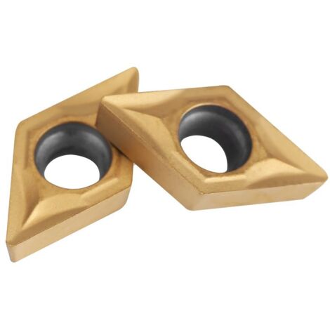 10 pièces embouts en carbure CNC dorés inserts , ensemble inserts de fraisage outils Inserts de qualité supérieure CCMT060204 HM YBC251 pour acier inoxydable et matériaux difficiles (1/4)