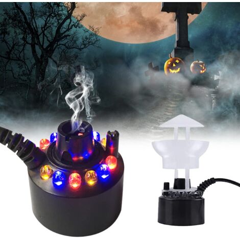 Roserrose Brumisateur à Ultrasons, 12 Led Three Color Gradient Atomiseur Mist Maker Brumisateur D'Eau Avec Protection Anti-éClaboussures Amovible Pour Fontaine D'Eau ChaudièRe Halloween (1/4)
