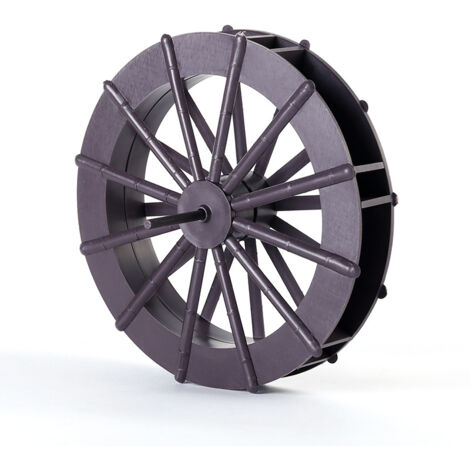 Ensemble de 8 Roues à Eau Tournantes en Plastique Marron pour Décoration Extérieure, Moulin à Vent Miniature pour Jardin, Fontaine, Maison de Poupées et Loisirs Créatifs, (1/4)