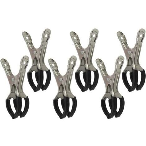 Attaches pour Piscine,6 Pièces Outils en Acier Inoxydable Accessoires Piscine Et Spa pour Abri Hivernage Jardin Extérieur