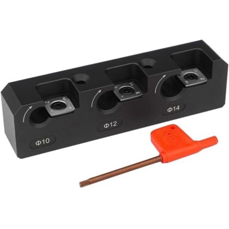 Lames de scie à onglet en carbure de tungstène – Lot de 3 pièces, 3 trous, compatibles avec chevilles bois (1/4)