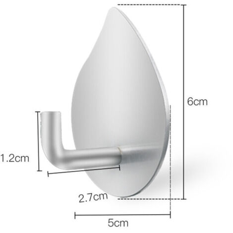 Crochets Muraux Auto-Adhésifs en Acier Inoxydable – 4 Pièces, Sans Perçage, Étanches et Antirouille pour Chambre ou Salle (1/3)