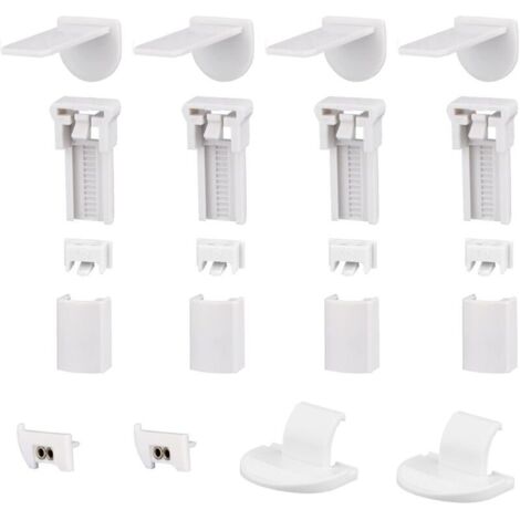 Kit de réparation pour stores enrouleurs – 2 jeux d’accessoires plastique avec supports de fixation, pièces détachées universelles (1/4)