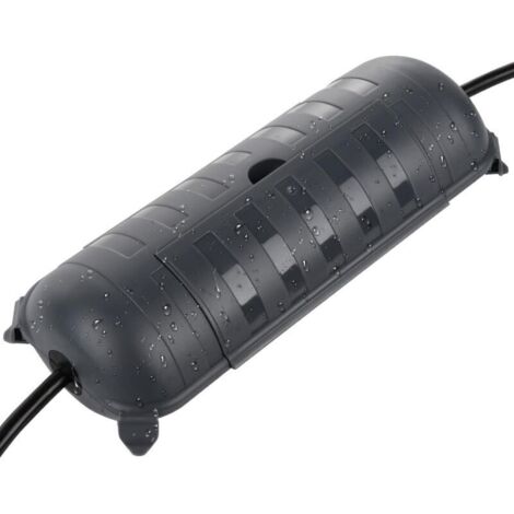 Boîte électrique étanche IP44 pour extérieur – 29 x 11 x 7,5 cm, gris, protection rallonges, câbles et décorations festives (1/4)