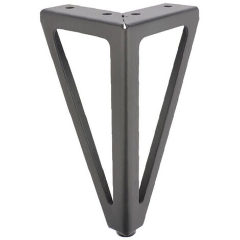 Pieds de meuble métalliques noirs – Lot de 4 pièces – Hauteur 15 cm – Pour canapés, armoires et meubles modernes (1/4)