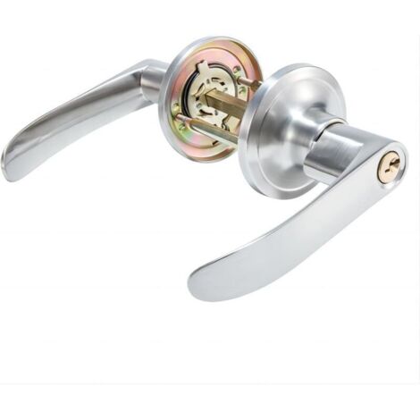 Poignée de porte à levier en alliage de zinc – Serrure d’intimité sans clé pour salle de bains et chambre, design moderne