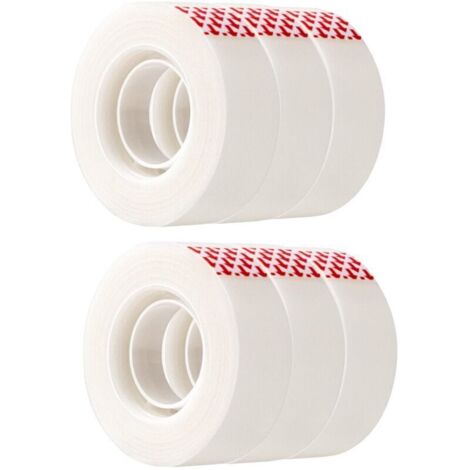 Ruban adhésif réparateur mat translucide – Lot de 6 recharges 1,9 cm × 25,4 m pour dévidoirs standard (1/4)