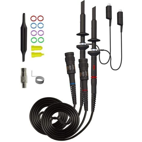 Sonde d’oscilloscope universelle 200 MHz avec kit d’accessoires (pinces, câbles BNC vers minigrabber) – Lot complet pour électronicien (1/4)