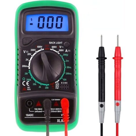 Multimètre numérique automatique avec détection de tension, rétroéclairage et sécurité intégrée – Testeur électrique multifonction portable (1/4)