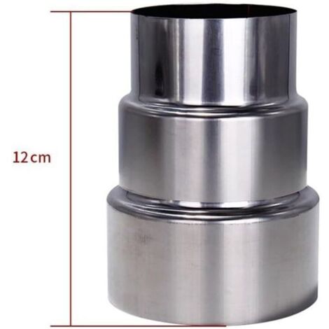 Réducteur de conduit cheminée en acier inoxydable Ø90 mm vers Ø70 mm – pour poêle bois, camping et installation domestique