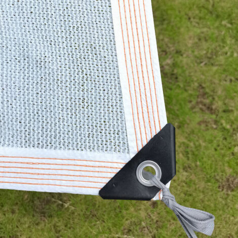 Filet d’ombrage blanc renforcé pour pergola – 3 x 4 m, coupe-vent et anti-chaleur, avec œillets métalliques (1/3)