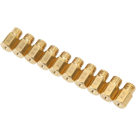Lot de 10 buses principales pour carburateur Mikuni VM/TM/TMX – Métal, filetage 5,2 × 0,75 mm (1/3)