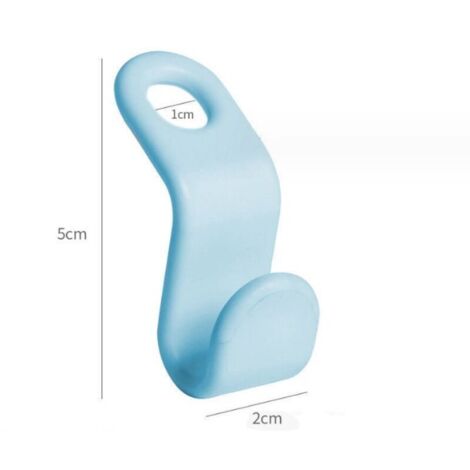 Cintres mini cascade 56 pièces en plastique léger – Gain de place optimal dans les placards (bleu ciel) (1/3)