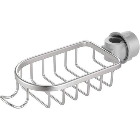 Porte-savon suspendu sans perçage en aluminium – support mural polyvalent pour salle de bain et cuisine, 1 unité (1/3)