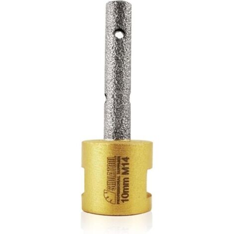 Fraise diamantée 10 mm pour agrandissement et façonnage de trous existants – Granit, céramique, marbre, porcelaine (1/4)