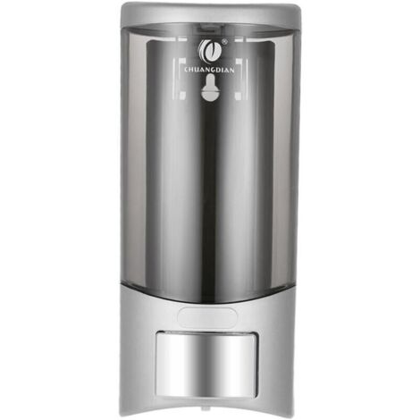 Distributeur de savon mural manuel 500 ml – Réservoir transparent, fixation murale facile, design moderne et épuré (1/4)