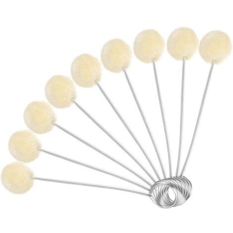 Daubers en laine et cuir pour teinture artisanale – Lot de 20 pièces, manche acier, longueur 12,5 cm, idéal DIY et loisirs créatifs (1/4)