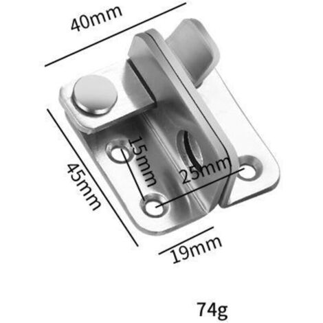 Serrure Coulissante pour Volet, Porte ou Portail – Finition Brossée, Fixation par Vis, Compatible Fenêtre, Placard et Jardin (1/3)