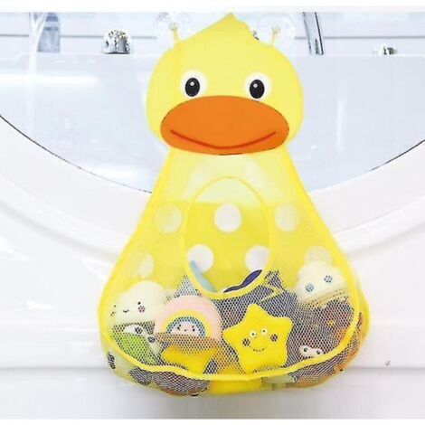 Sac de rangement pour jouets en filet respirant – Canard mignon, idéal pour salle de bain et jeux aquatiques, 1 unité (1/2)