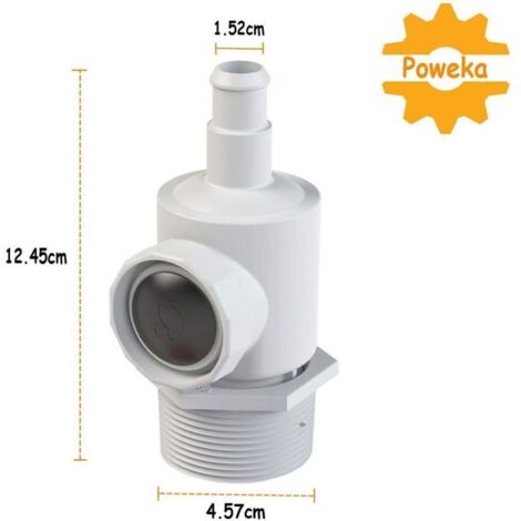 Connecteur mural universel pour robot piscine Polaris 180/280/380 – Lot comprenant 9-100-9001 + 9-100-3105, compatible avec tuyau de balayage (1/3)