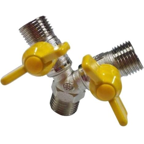 Robinets gaz en laiton, diviseur double voie 20 mm – raccord tuyau gaz haute résistance pour cuisine et chauffage