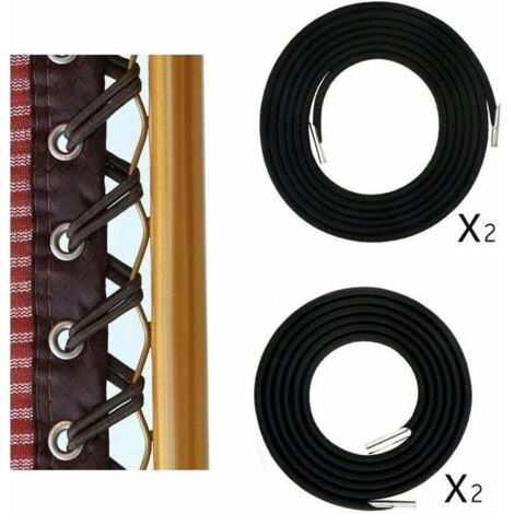 Accessoires pour chaise pliante – Lot de 4 bandes élastiques noires en caoutchouc haute résistance avec fixation rapide (1/3)