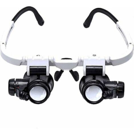 Loupe binoculaire réglable 8×–23× avec éclairage LED intégré – pour horlogers, bijoutiers et couturières