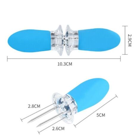 Pince à maïs en acier inoxydable – Lot de 4 fourchettes polyvalentes pour barbecue, résistantes et faciles à nettoyer (1/3)