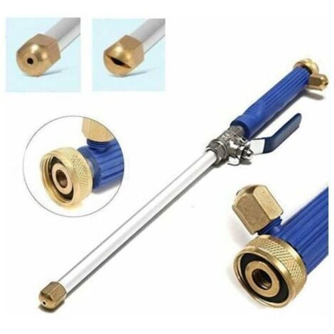 Pistolet à eau haute pression pour voiture et jardin – manche long, couleur bleue, en plastique résistant – 1 unité (1/3)