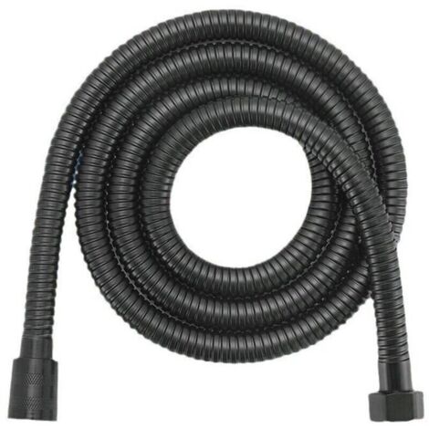 Tuyau de douche flexible 1,5 m en acier inoxydable noir mat – anti-explosion et anti-torsion (1/4)