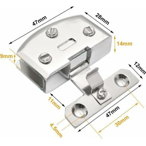 Charnières pour porte vitrée d'armoire à vin – 4 pièces en argent, compatibles verre 5–8 mm, système clip rapide (1/3)