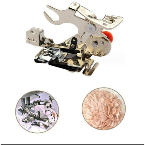 Pied-de-biche à fronces pour machine à coudre domestique – compatible basse jambe, universel Singer/Brother/Janome/Viking – acier inoxydable (1/4)