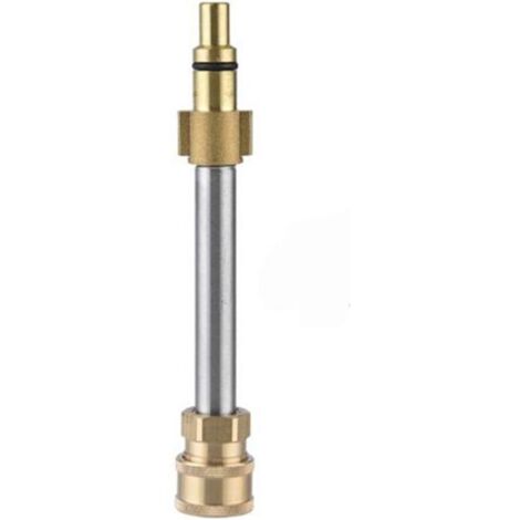 Adaptateur rapide haute pression pour canon à mousse – raccord 6 mm compatible Lavor – en laiton nickelé, livré à l’unité (1/4)
