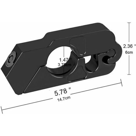 Serrure antivol pour poignée de moto électrique – avec klaxon intégré, couleur noir, design compact et résistant (1/3)