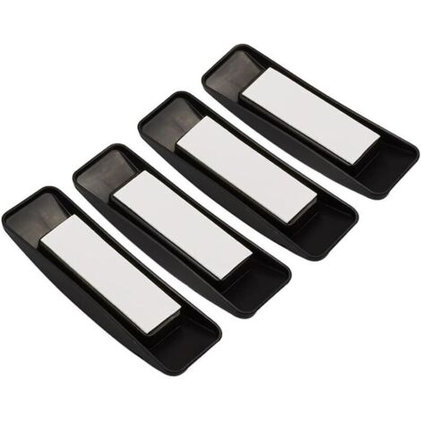 Poignée autocollante pour meuble de cuisine – Poignée de tiroir et de porte coulissante, noir, sans perçage, 4 unités (1/3)