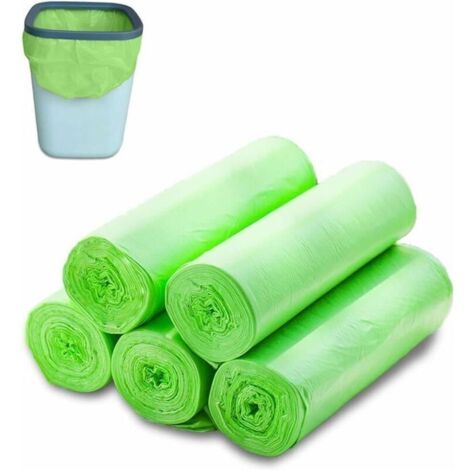 Sacs poubelle biodégradables 30 L – Lot de 100 sacs compostables en amidon de maïs, résistants et adaptés aux déchets alimentaires (1/4)