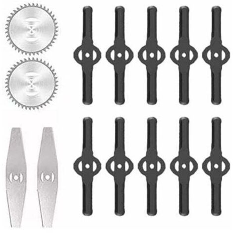Accessoires de débroussailleuse électrique – Lames en acier trempé + manche télescopique léger 120–180 cm – Lot de 4 pièces (1/4)